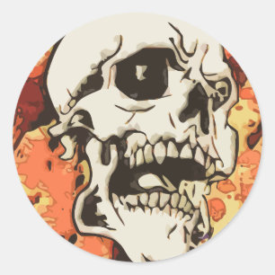 Adesivo Caveira em amarelo
