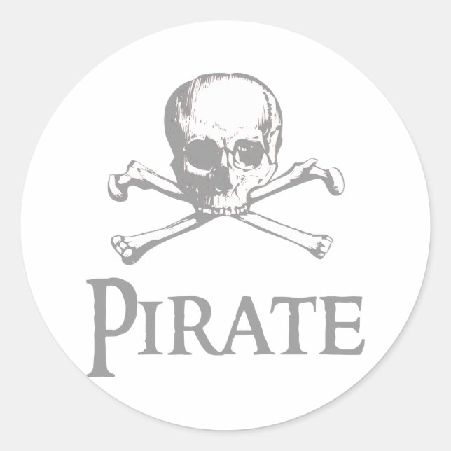 Adesivo Caveira Pirata e Crossbones (Frente)