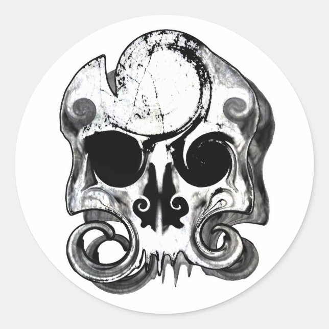 Adesivo Caveira suave (Frente)