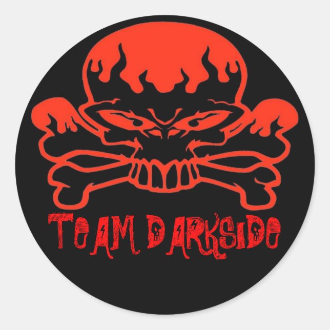 Adesivo caveira, TEAM DARKSIDE (Frente)