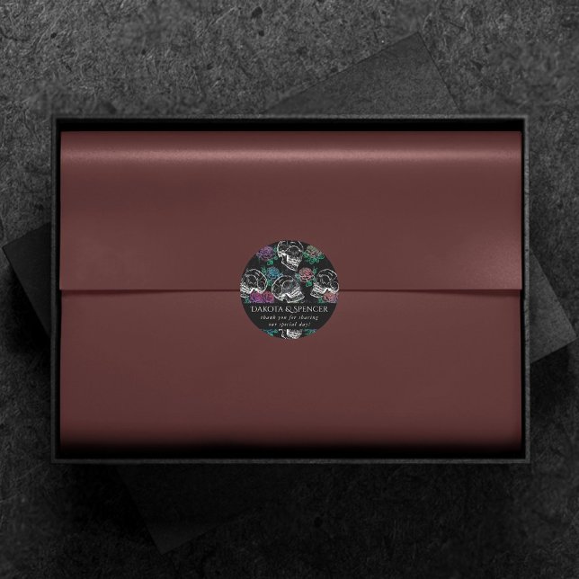 Adesivo Caveiras e Rosas Escuras | Obrigado Funky Glam Omb (Criador carregado)