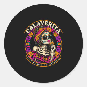 Adesivo Caveirinha dia dos mortos caveira mulher