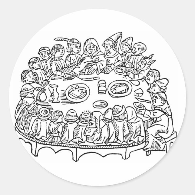 Adesivo Caxton Jantar selos de banquete de casamento (Frente)