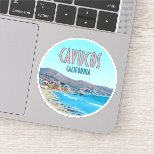 Adesivo Cayucos, Califórnia, Central Coast Vintage