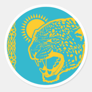 Adesivo Cazaquistão - Leopardo-das-neves Kazakh