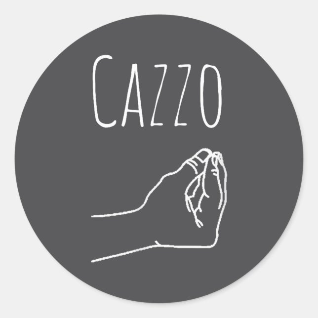 Adesivo Cazzo Words In Italian Funny Quote Italy Gift  (Frente)