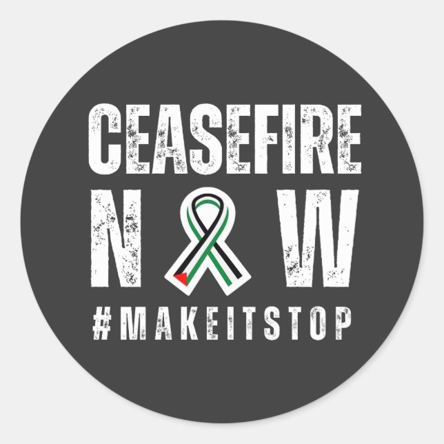 ADESIVO CEASEFIRE AGORA (Frente)