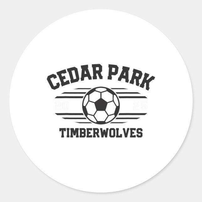 Adesivo Cedar Park Timberwolves Futebol Ll 2025  (Frente)