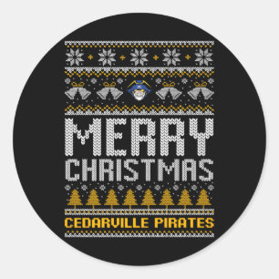 Adesivo Cedarville Pirates Logo Feliz Natal Suor Feio