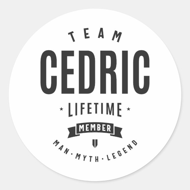 Adesivo Cedric Lifetime Member Personalization Name Cedric (Frente)
