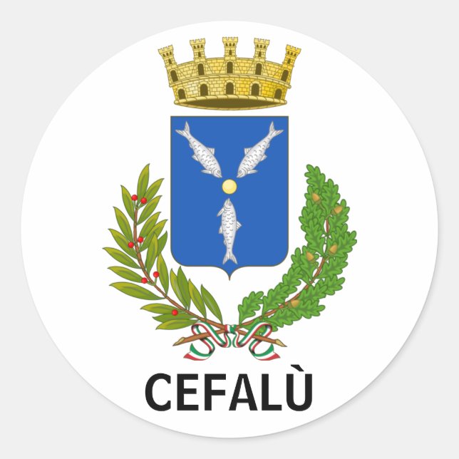 Adesivo Cefalù casaco de armas - Sicília (Frente)