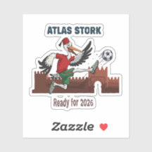 Cegonha Atlas Marrocos Futebol 2026 Mascote Esport