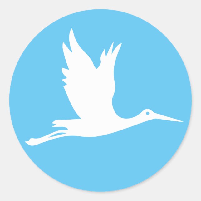 Adesivo Cegonha branca voadora (Frente)