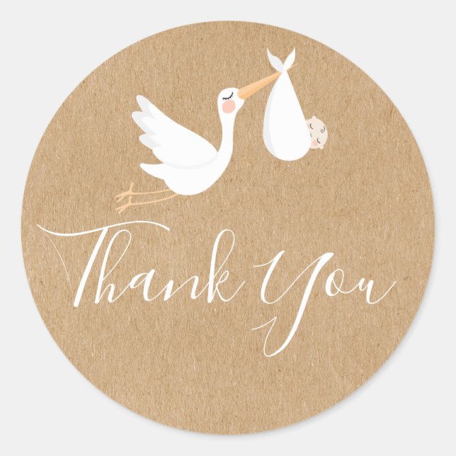 Adesivo Cegonha de Entrega Especial e Recém-Nascido (Frente)