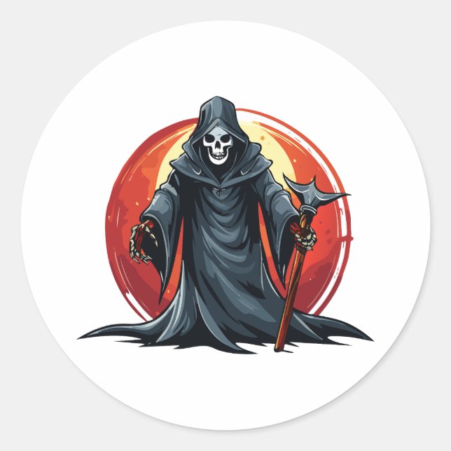Adesivo Ceifador com morte de foice (Frente)