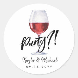 Adesivo Celebração Clássica Redonda de Celebração de Vinho