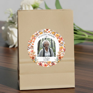 Adesivo Celebração Da Foto Floral Colorida Funeral Da Vida