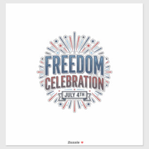 Adesivo Celebração da Liberdade Camisa Patriótica de 4 de
