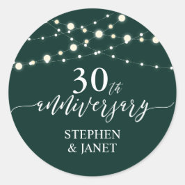 Adesivo Celebração de 30 anos de casamento Green & White