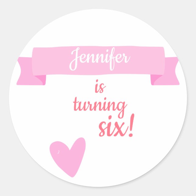 Adesivo Celebração de Aniversário da Menina (Frente)