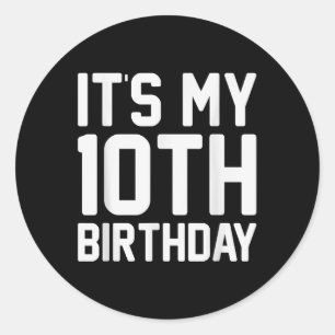 Adesivo Celebração de Aniversário de 10 Anos para Menino J