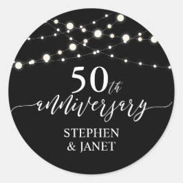 Adesivo Celebração de Aniversário de Casamento de 50 anos 
