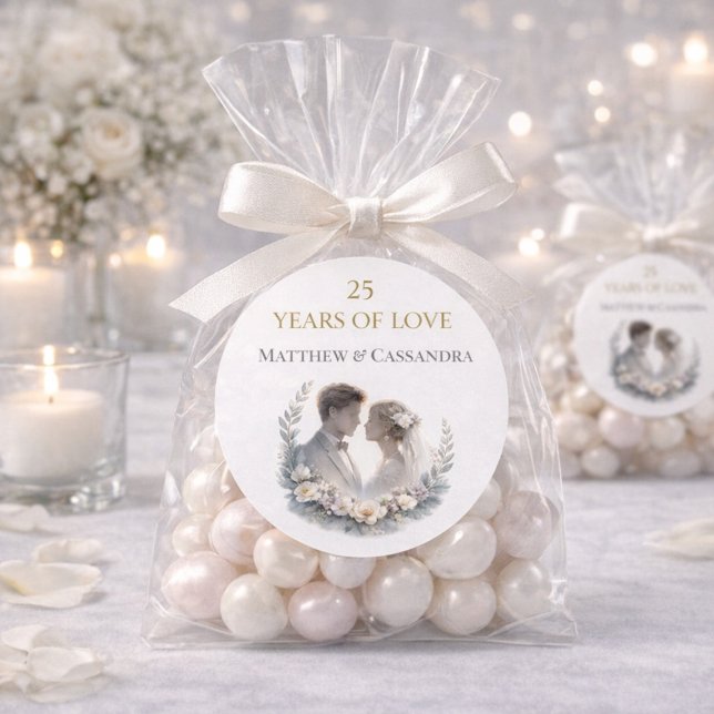 Adesivo Celebração de Bodas de Prata com Heirloom (Criador carregado)