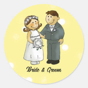Adesivo Celebração de Casamento de Noiva e Noivo