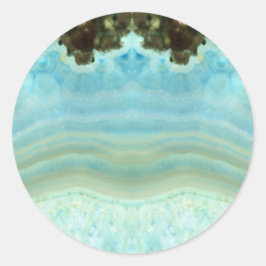 Adesivo Celebração de Gemstone Azul Chic com Tendência Per