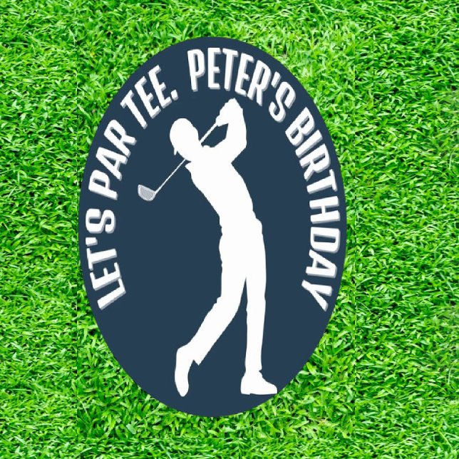 Adesivo Celebração de Golf Birthday (Tee Off with Dad's Dream Gifts!)