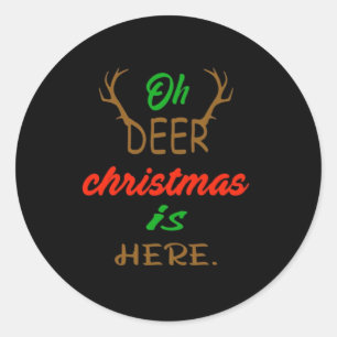 Adesivo Celebração de Natal Oh Deer Design de Feriado