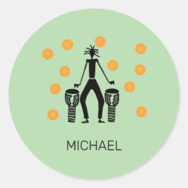 Adesivo Celebração de Silhouette Art Africano