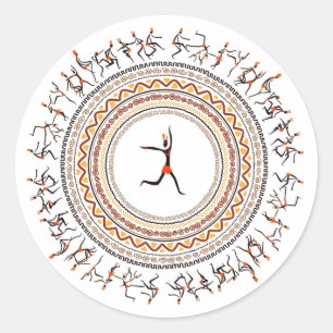 Adesivo Celebração/design africano do motivo da dança