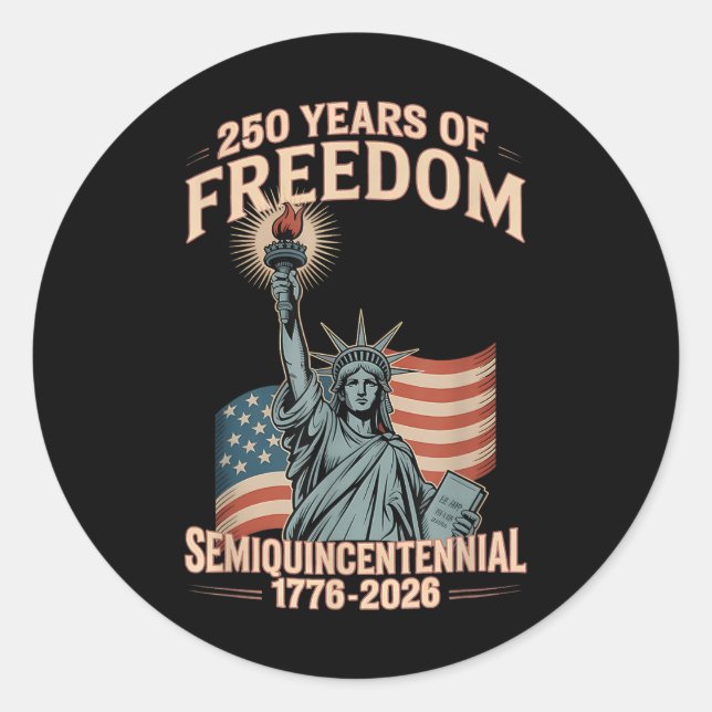 Adesivo Celebração do 250º Aniversário Americano 250 Anos  (Frente)