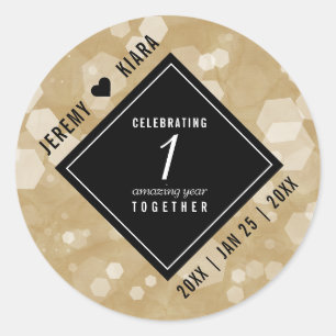 Adesivo Celebração do Aniversário de Casamento de Papel