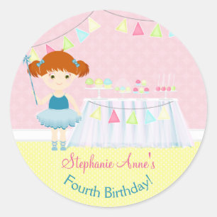 Adesivo Celebração do Cupcake Ballerina