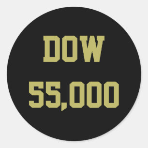 Adesivo Celebração do Dow 55.000 no Mercado de Ações