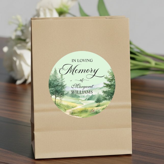 Adesivo Celebração Do Funeral De Montanhas E Árvores (Criador carregado)