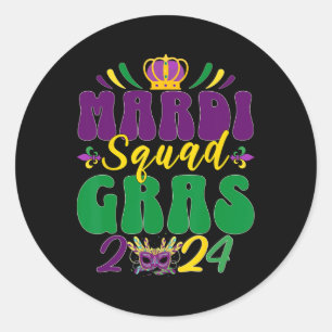 Adesivo Celebração do Grupo Mardi Gras Squad 2024