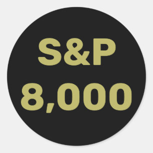 Adesivo Celebração do Índice de Mercado de Ações S&P 8.000