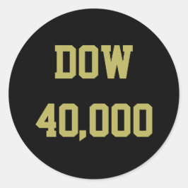 Adesivo Celebração do mercado de ações da Dow 40000