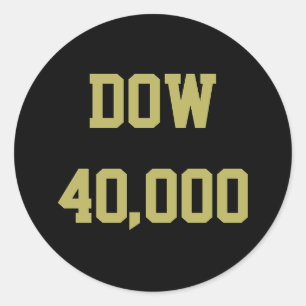 Adesivo Celebração do mercado de ações da Dow 40000