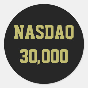 Adesivo Celebração do NASDAQ 30000 no Mercado de Ações