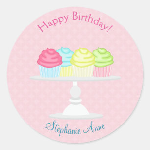 Adesivo Celebração doce do cupcake da bailarina