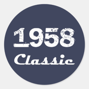 Adesivo Celebração dos 60 Anos de 1958 Clássico
