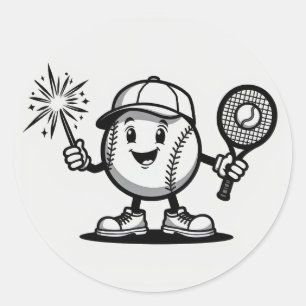 Adesivo Celebração esportiva: Feliz beisebol com Sparkler