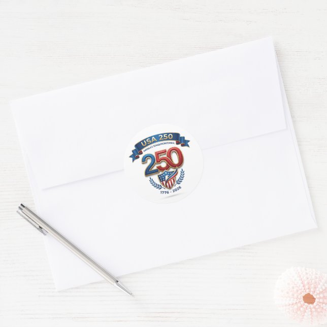 Adesivo celebração USA 250 (Envelope)