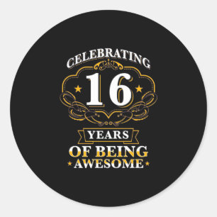 Adesivo Celebrando 16 Anos De Ser Incrível
