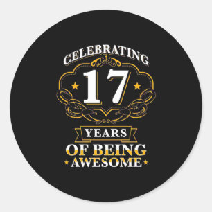 Adesivo Celebrando 17 Anos De Ser Incrível