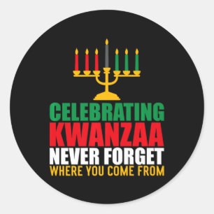 Adesivo Celebrando Kwanzaa Nunca Esquece Para Onde Você Ve
